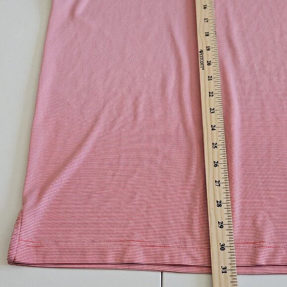Callaway Polo Shirt Mens XL Coral Marled Stripes Buttons Performance SS Opti Dri - Picture 7 of 11